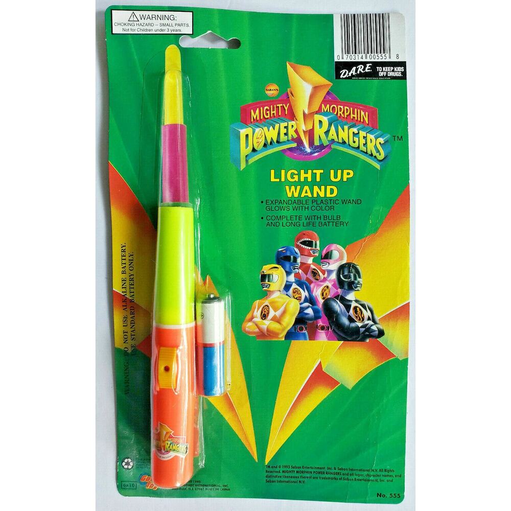 1993 Saban Mighty Morphin Power Rangers Color Light Up New RARE Sealed U162